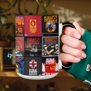 Public Enemy Accent Mug Iconic Album Cover Collage Gift for Hip-Hop Fans