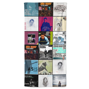 John Mayer Beach Towel Album Cover Collage Classic Pop And Rock Towel
