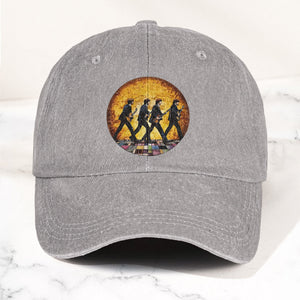 The Beatles Retro Crossing Album Art Sun Catcher Denim Cap Iconic Album Design ( With BOX)
