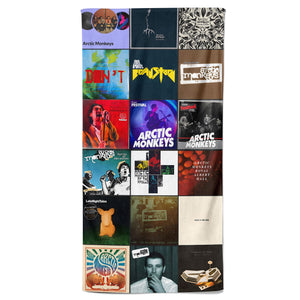 Arctic Monkeys Beach Towel Album Cover Collage Classic Rock Towel
