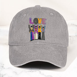 The Beatles Denim Dad Cap LOVE Album Inspired Design (With BOX)