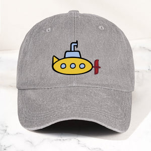 The Beatles Denim Cap Yellow Submarine Minimalist Dad Hat ( With Box)