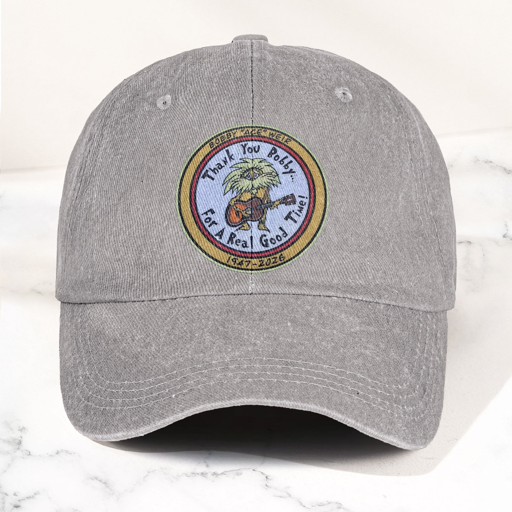 Bobby "Ace" Weir Denim Cap Retro Bob Weir Tribute Merch Hat Gift For Dad (With Box)