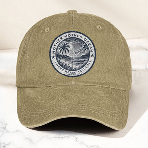 Mother Oceans Denim Cap Retro Jimmy Buffett Inspired Dad Hat (With Box)