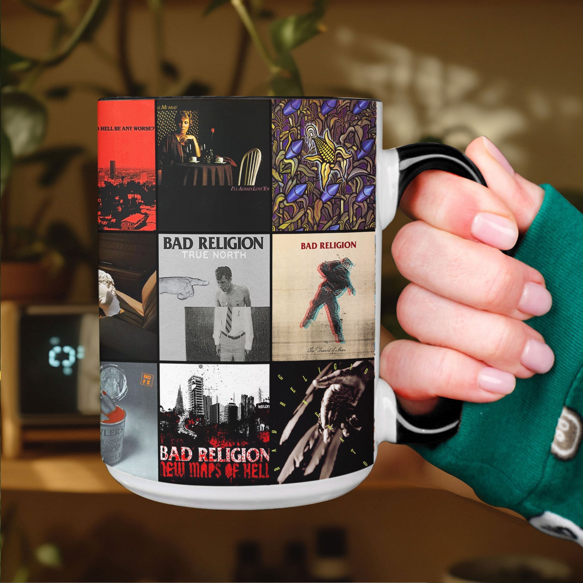 Bad Religion Accent Mug Classic Album Cover Collage Gift for Punk Rock Fans