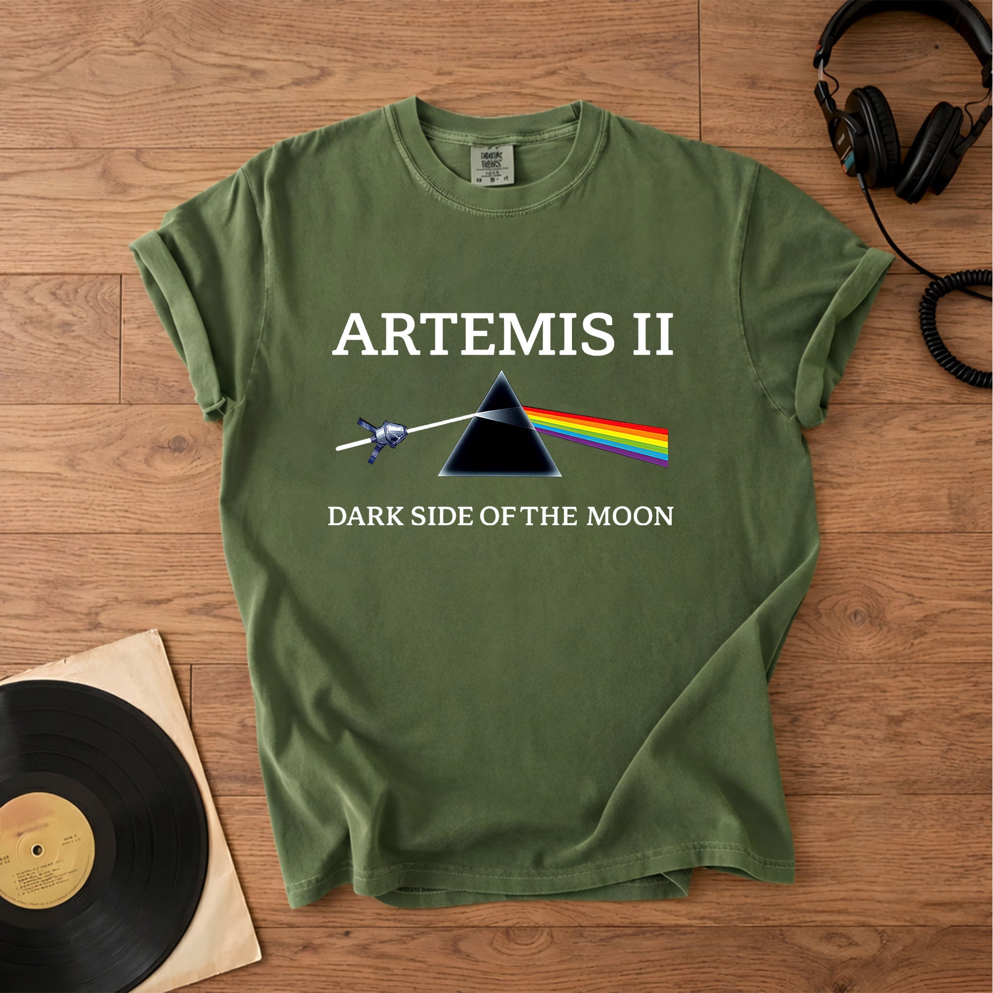 Cosmic Prism Comfort Tee Space & Retro Rock Inspired Graphic Shirt