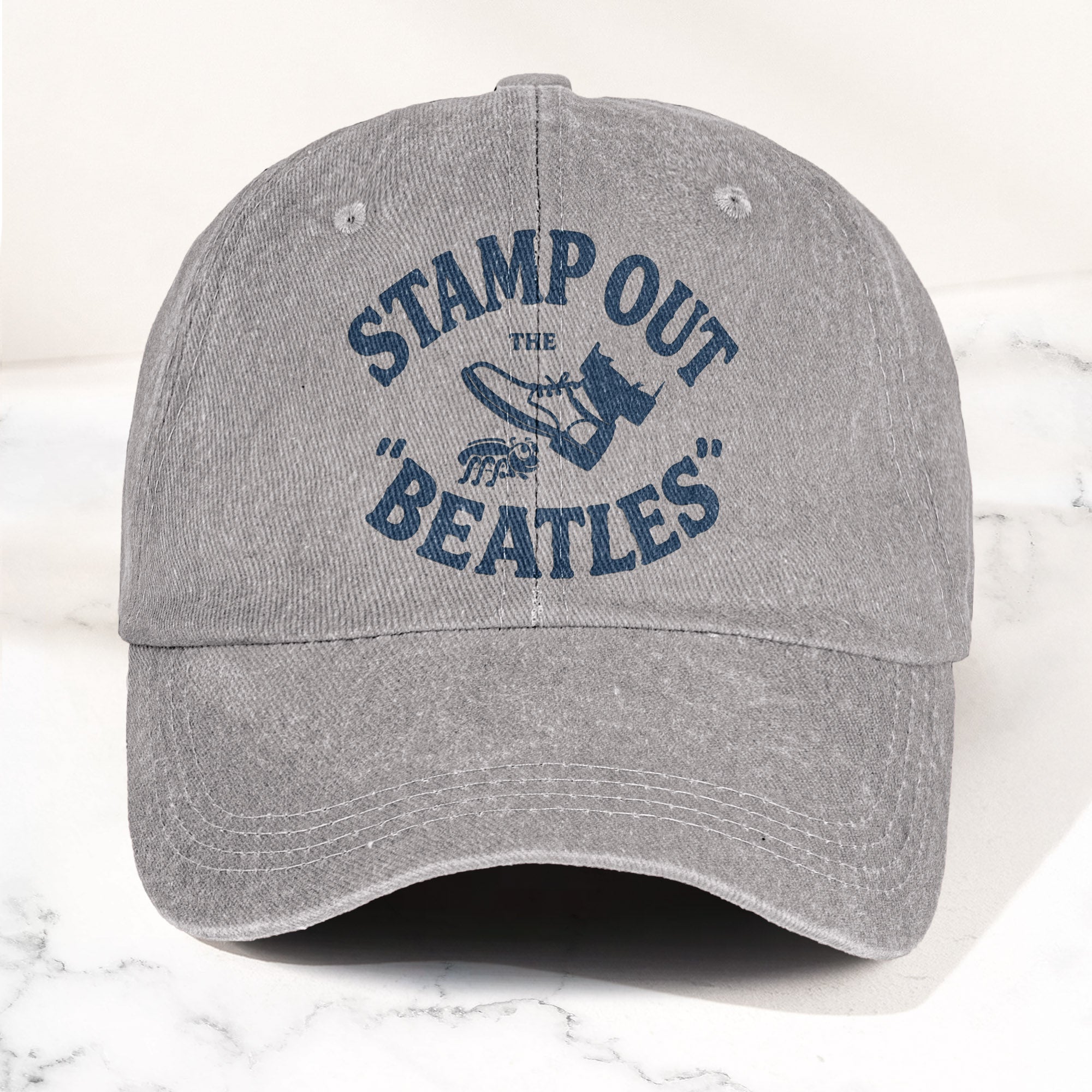 The Beatles Stamp Out Vintage 1960s Satire Graphic Music Merch Denim Cap Retro Vintage Dad Cap Gift For Dad (With Box)