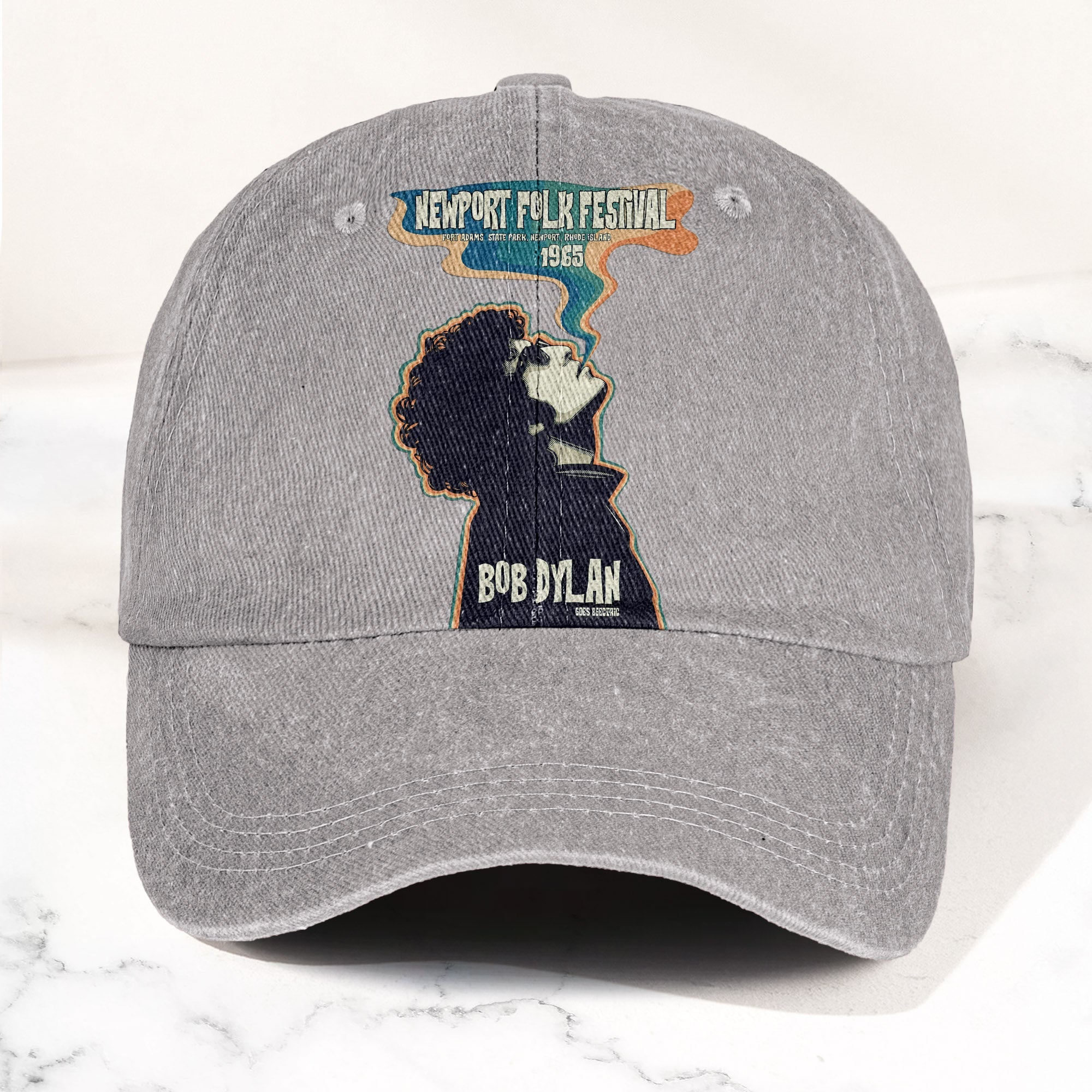 Bob Dylan Newport Folk Festival 1965 Goes Electric Vintage Graphic Denim Cap Retro Vintage Dad Cap Gift For Dad (With Box)