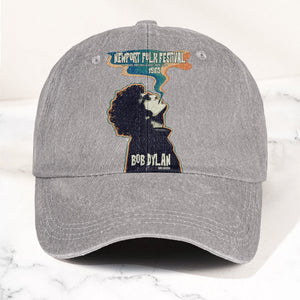 Bob Dylan Newport Folk Festival 1965 Goes Electric Vintage Graphic Denim Cap Retro Vintage Dad Cap Gift For Dad (With Box)