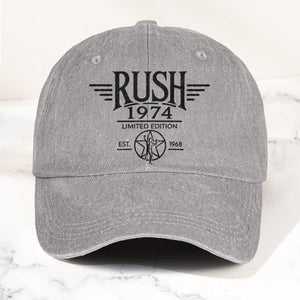 Rush Band Logo 1974 Starman Denim Cap Vintage Dad Cap Gift For Dad (With Box)