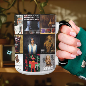2Pac Accent Mug Iconic Album Cover Collage Gift