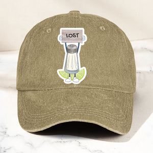 Lost Shaker of Salt Denim Cap Retro Classic Jimmy Buffett Inspired Dad Hat (With Box)