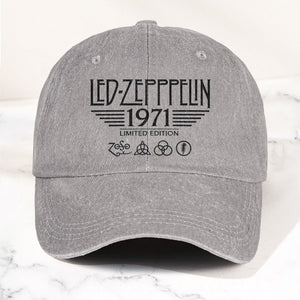 Led Zeppelin 1971 Four Symbols Denim Cap Vintage Dad Cap Gift For Dad (With Box)