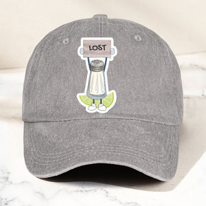 Lost Shaker of Salt Denim Cap Retro Classic Jimmy Buffett Inspired Dad Hat (With Box)