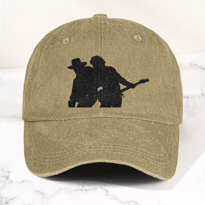 Bruce Springsteen And Clarence Clemons Denim Cap Retro Rock Music Fan Cap (With Box)