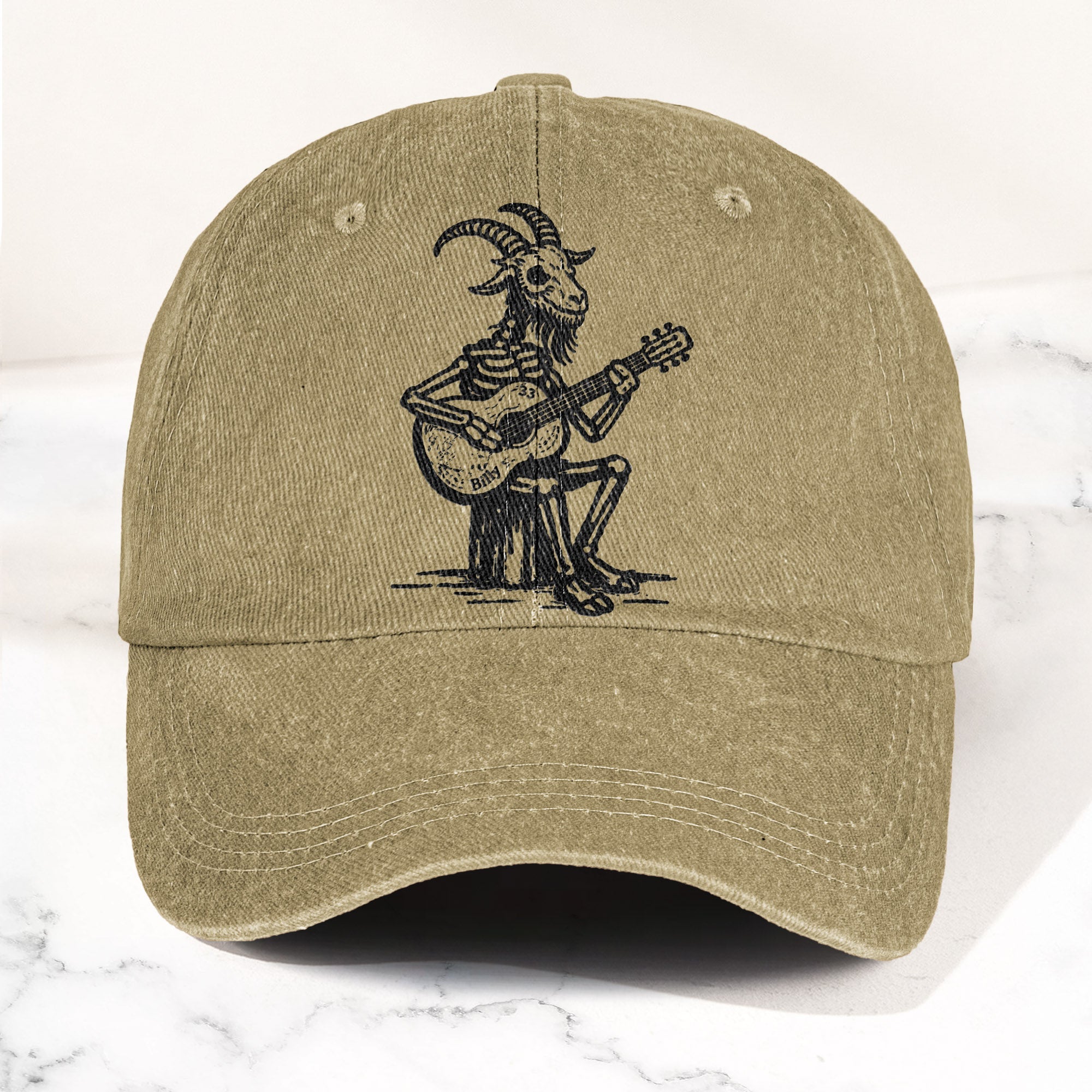 Billy Strings GoatSkeleton Guitarist Graphic Music Merch Denim Cap Retro Vintage Dad Cap Gift For Dad (With Box)