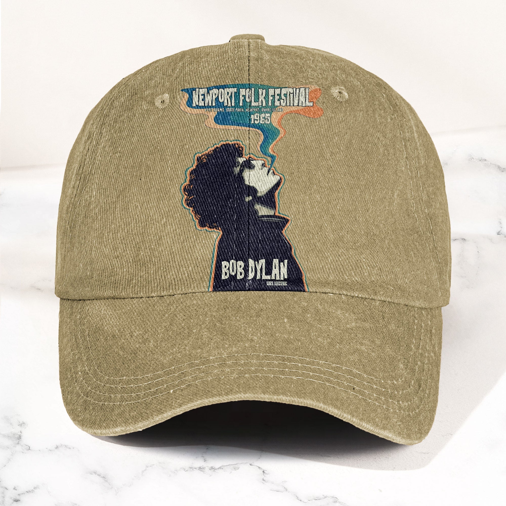 Bob Dylan Newport Folk Festival 1965 Goes Electric Vintage Graphic Denim Cap Retro Vintage Dad Cap Gift For Dad (With Box)