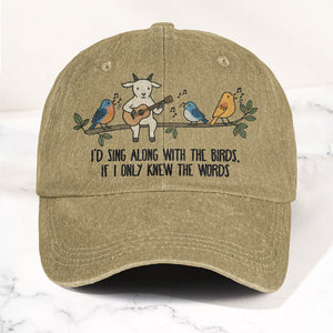 Billy Strings Gild the Lily Lyrics Goat Acoustic Guitar Cosmic Bluegrass Vintage Denim Cap Retro Vintage Dad Cap Gift For Dad (With Box)