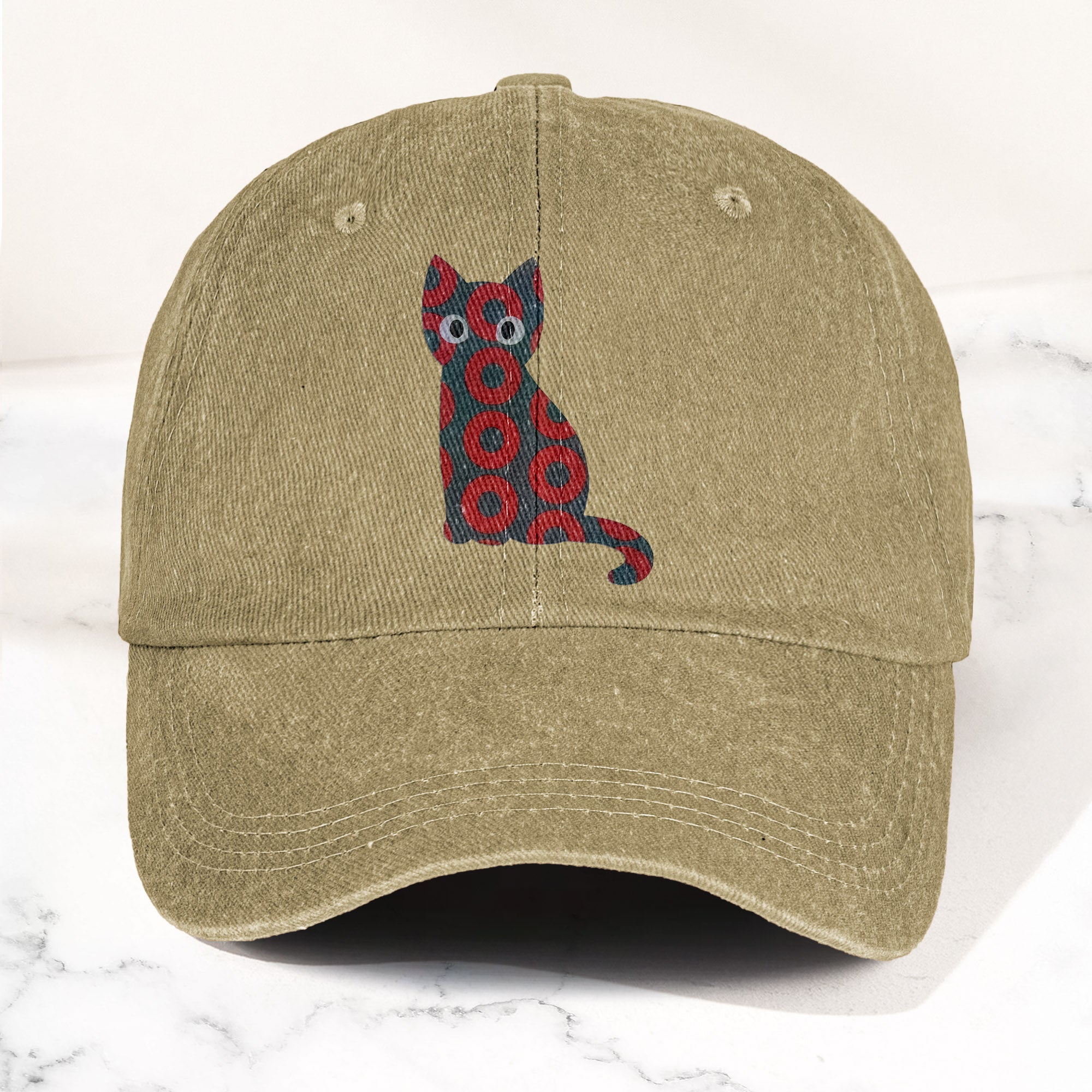 5-PACK Holographic Phish Cat Denim Cap Retro Music Fan Merch Cap Gift For Dad (With Box)