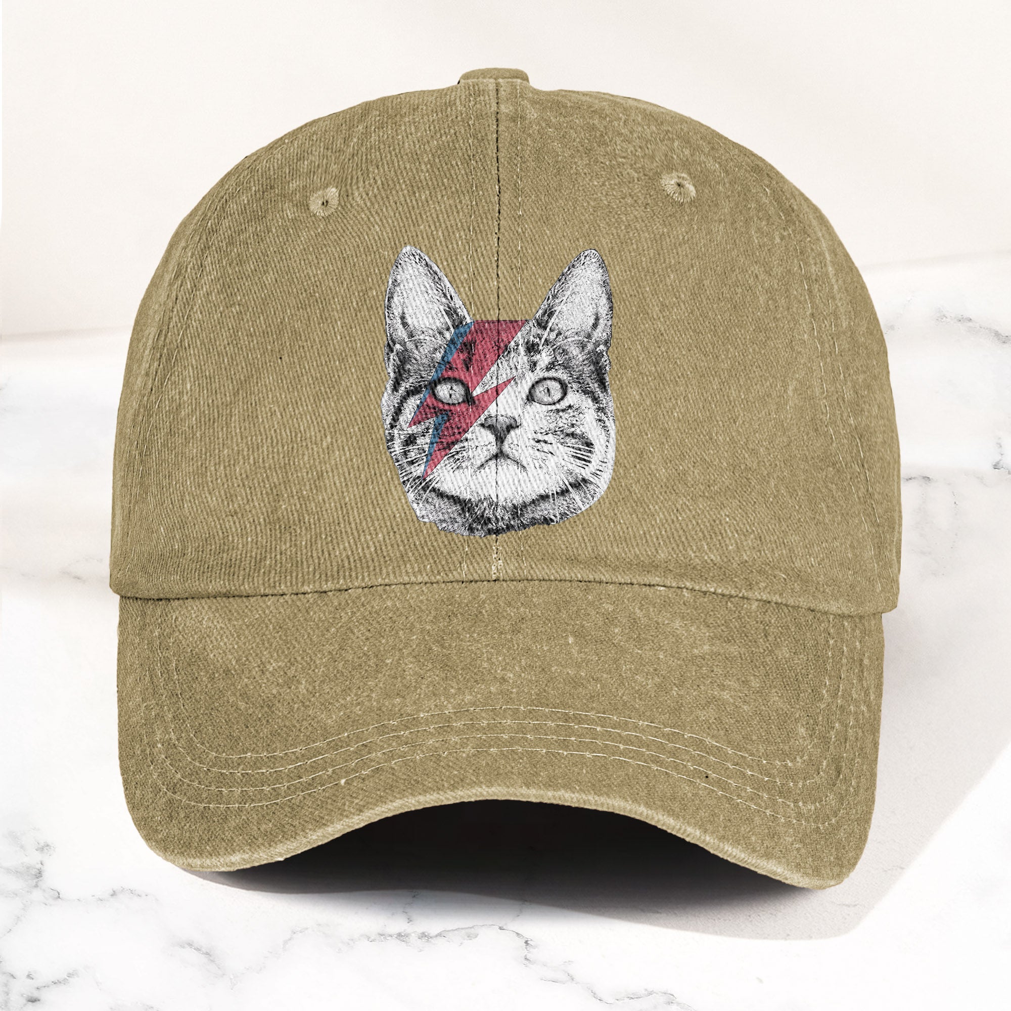 Kitty Stardust Denim Cap David Bowie Inspired Merch Dad Hat (With Box)