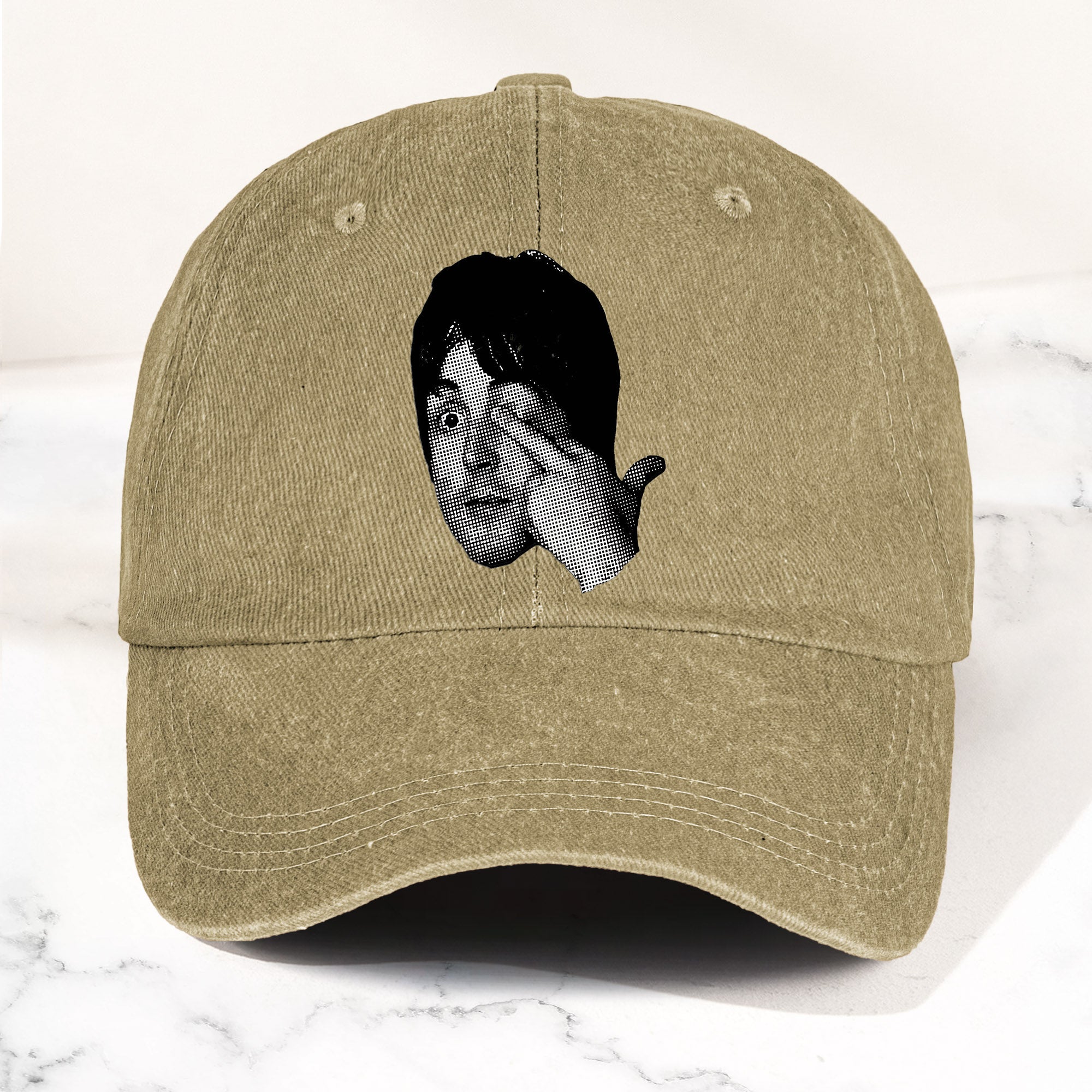 Paul McCartney Vintage Portrait Denim Cap The Beatles Retro Dad Hat ( With Box)