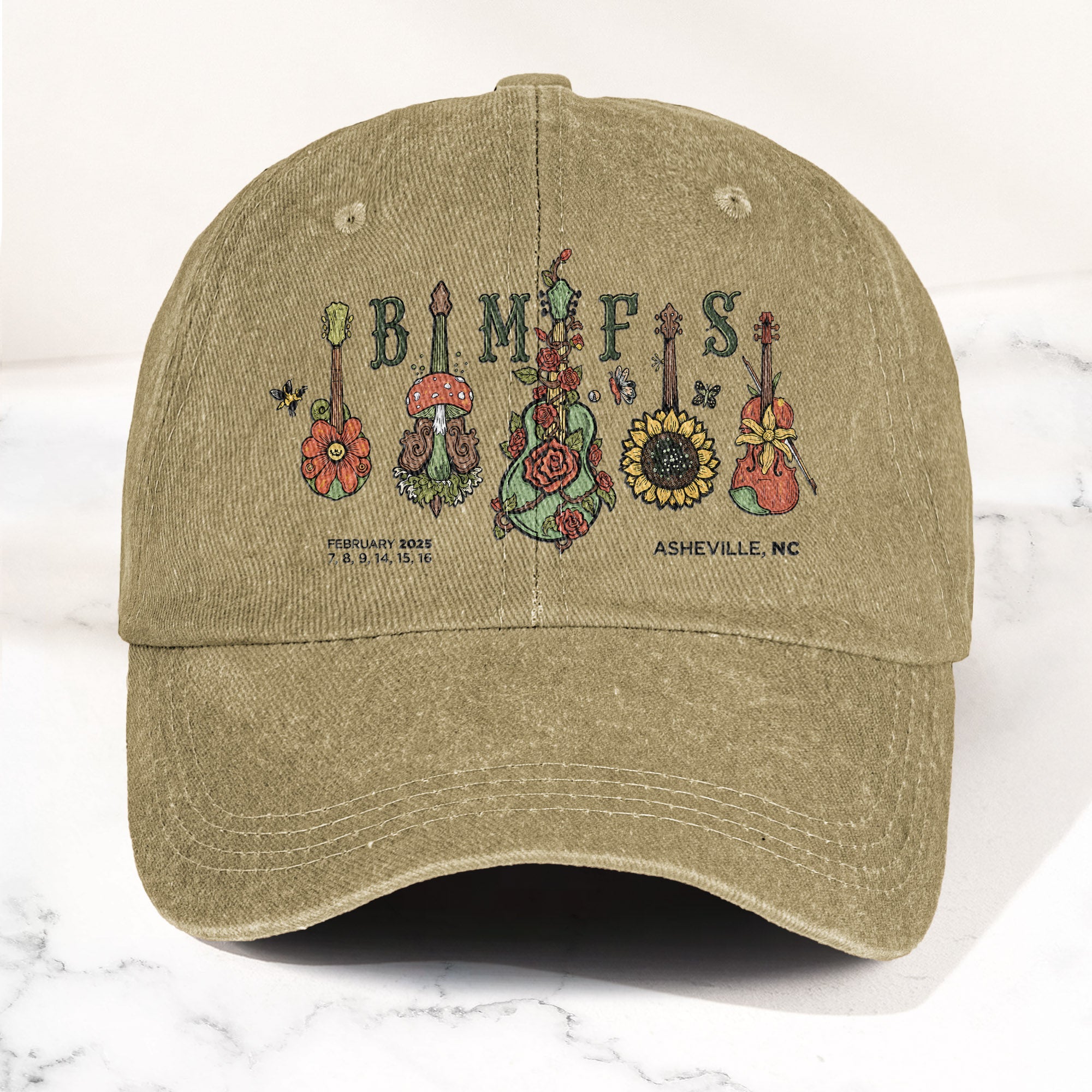 Billy Strings BMFS Asheville NC Concert Graphic Music Merch Denim Cap Retro Vintage Dad Cap Gift For Dad (With Box)