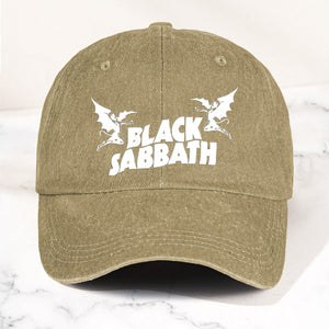 Black Sabbath Denim Dad Cap Classic Winged Demon Logo Design ( With BOX)