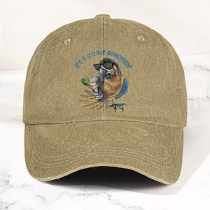 It's 5 O'Clock Somewhere Denim Cap Retro Jimmy Buffett Tribute Dad Baseball Cap (With Box)