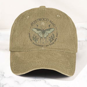 Fleetwood Mac Butterfly Mystical Graphic Vintage Denim Cap Retro Dad Cap (With Box)