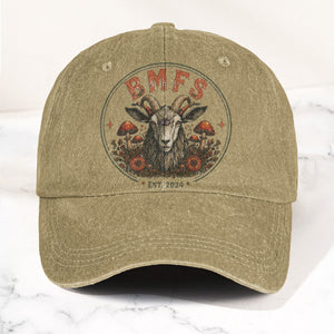 Billy Strings BMFS Goat Three Eyed Goat Mushroom Vintage Graphic Denim Cap Retro Vintage Dad Cap Gift For Dad (With Box)