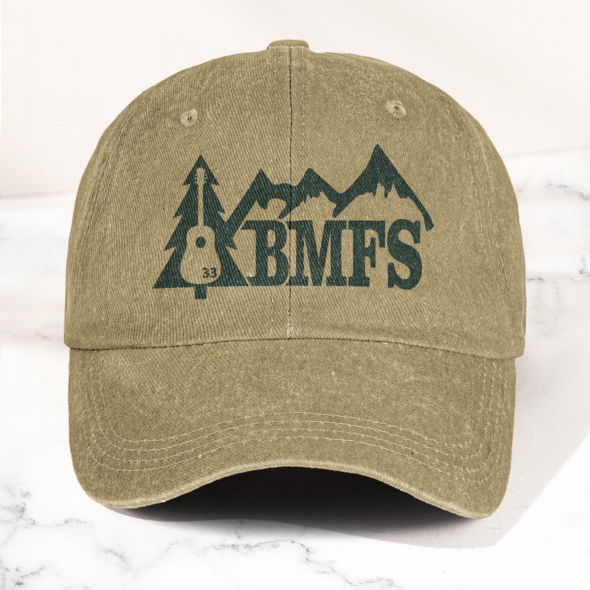Billy Strings BMFS Acoustic Guitar Mountain Nature Music Merch Denim Cap Retro Vintage Dad Cap Gift For Dad (With Box)