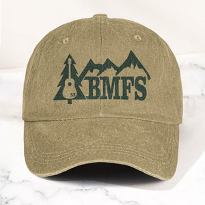 Billy Strings BMFS Acoustic Guitar Mountain Nature Music Merch Denim Cap Retro Vintage Dad Cap Gift For Dad (With Box)