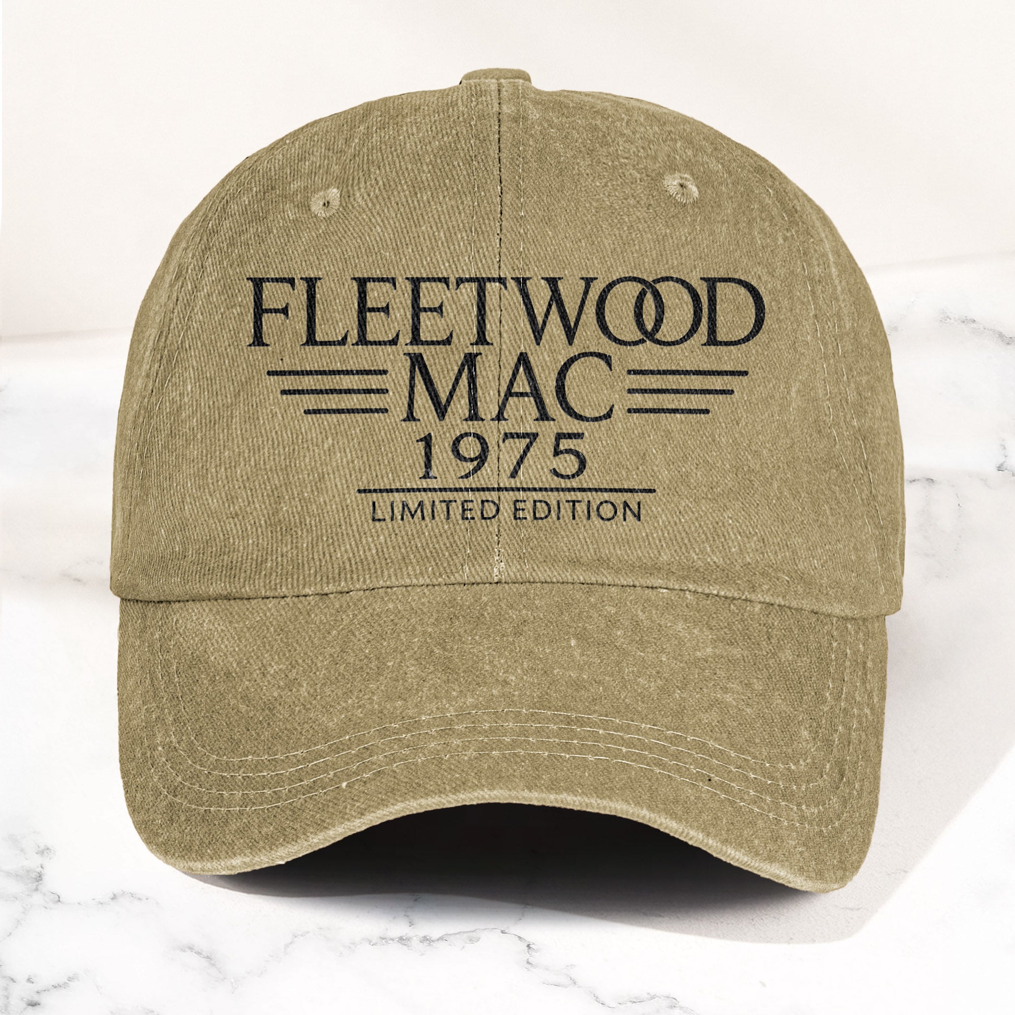 Fleetwood Mac Band Logo Est 1975 Denim Cap Vintage Dad Cap Gift For Dad (With Box)