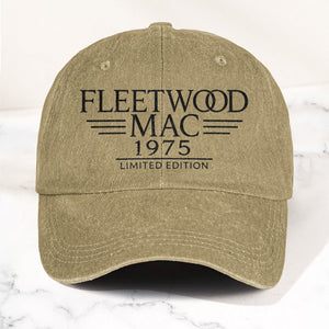 Fleetwood Mac Band Logo Est 1975 Denim Cap Vintage Dad Cap Gift For Dad (With Box)