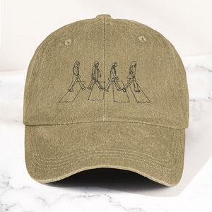 Abbey Road The Beatles Denim Dad Cap Iconic Album Design (With BOX)