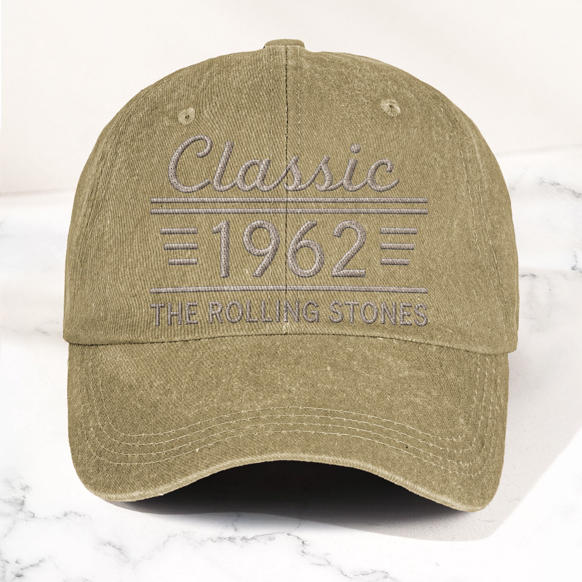 The Rolling Stones Classic 1962 Est Rock And Roll Band Music Merch Denim Cap Retro Vintage Dad Cap Gift For Dad (With Box)