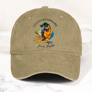 Jimmy Buffett "It's 5 O’Clock Somewhere" Denim Dad Cap Vintage Tropical Hat