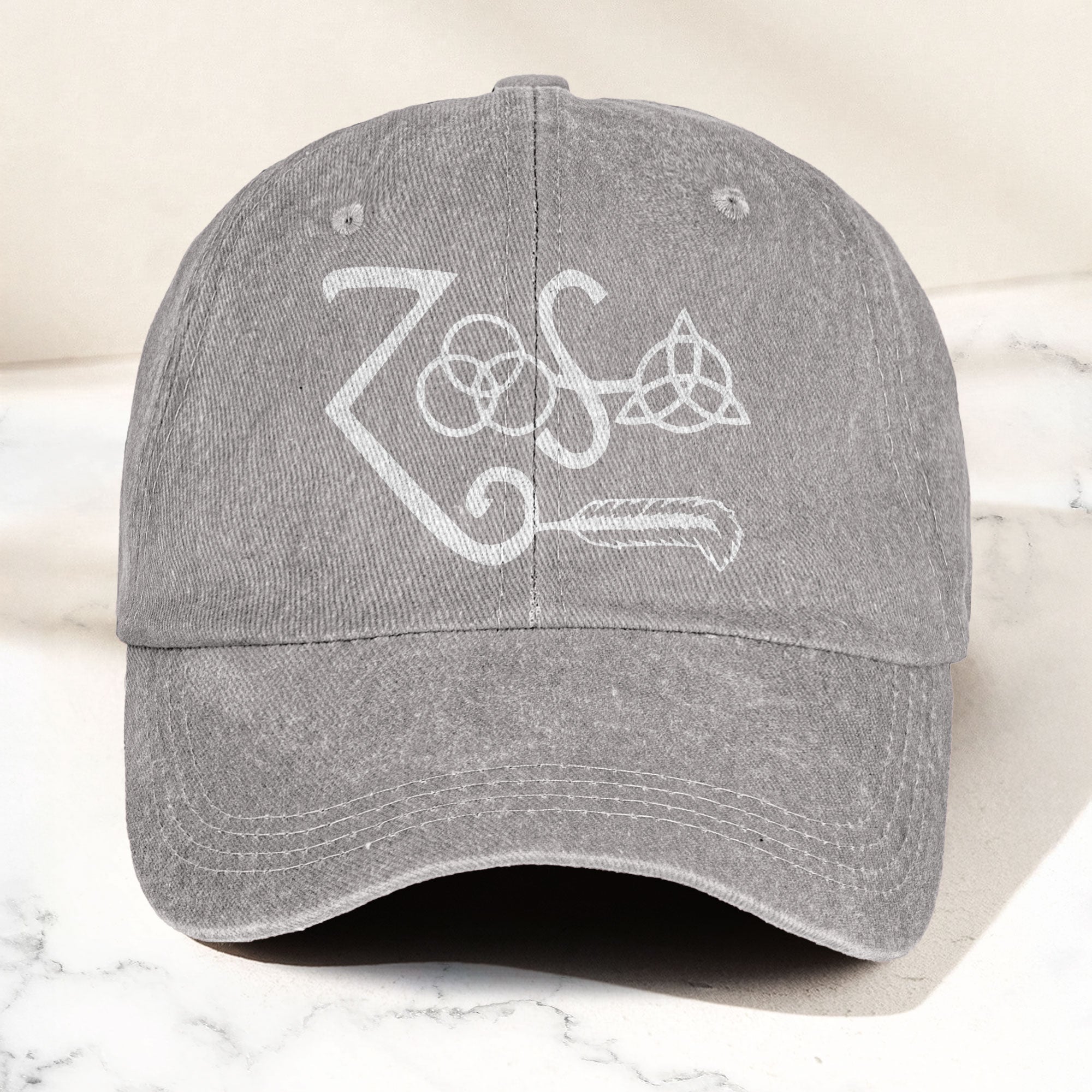 Led Zeppelin Denim Cap Retro Classic Rock Music Inspired Dad Hat (With Box)