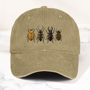 The Beatles Denim Cap Minimalist Beetle Design Dad Hat ( With Box)