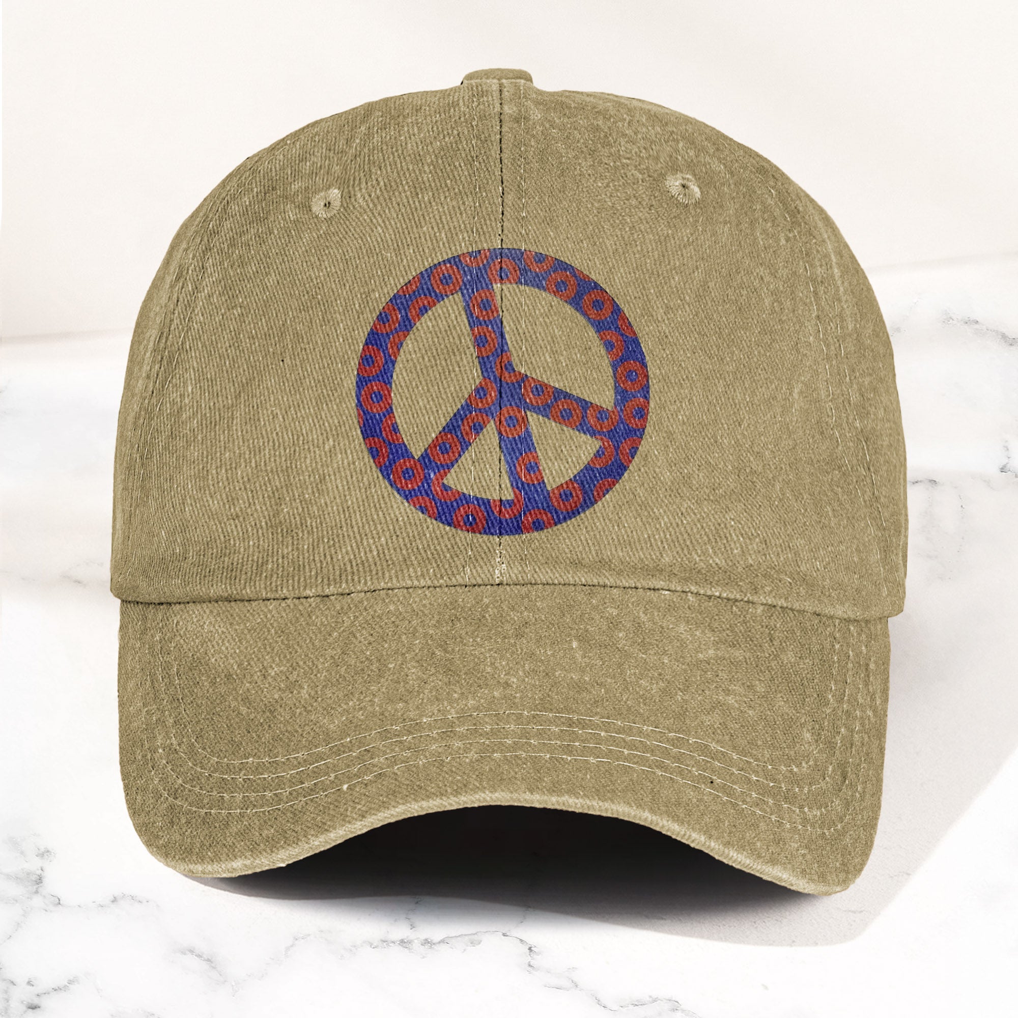 Phish Donut Peace Sign Denim Cap Retro Music Phish Cap Gift For Dad (With Box)