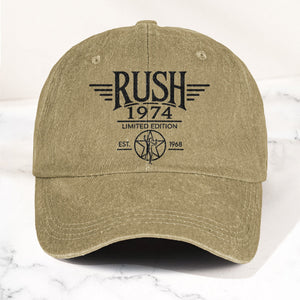 Rush Band Logo 1974 Starman Denim Cap Vintage Dad Cap Gift For Dad (With Box)