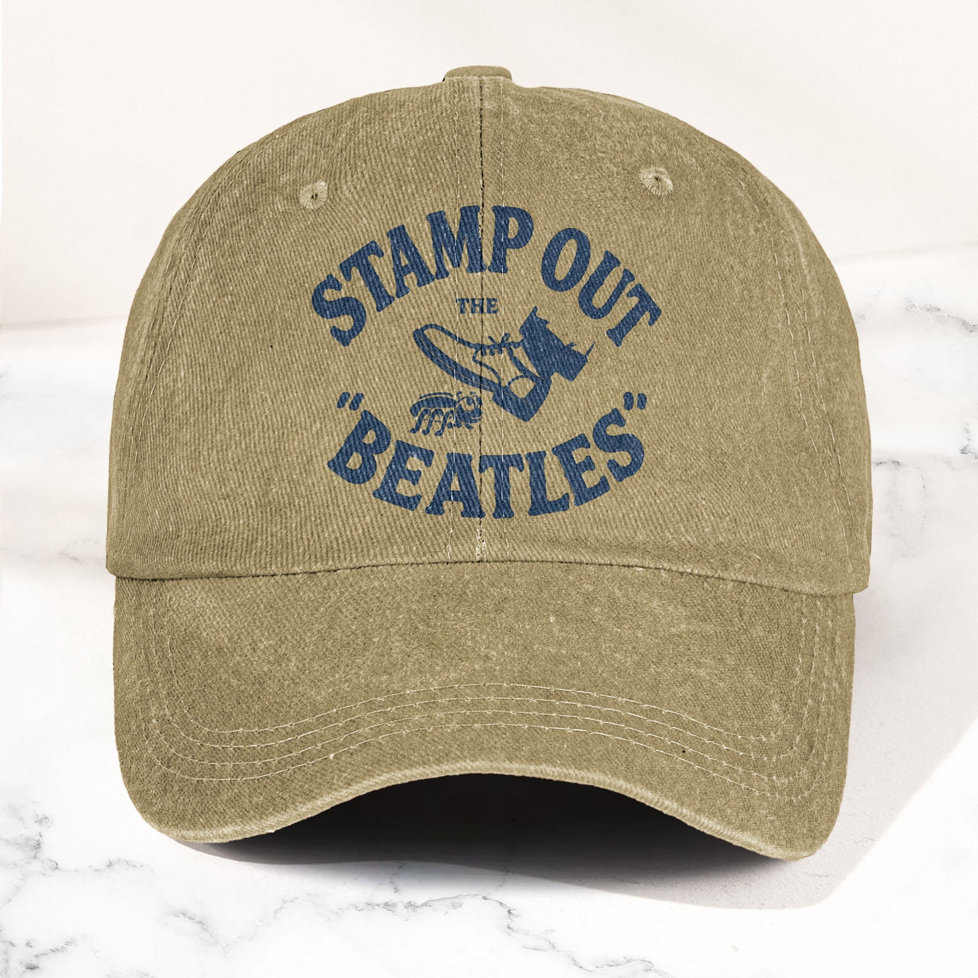The Beatles Stamp Out Vintage 1960s Satire Graphic Music Merch Denim Cap Retro Vintage Dad Cap Gift For Dad (With Box)
