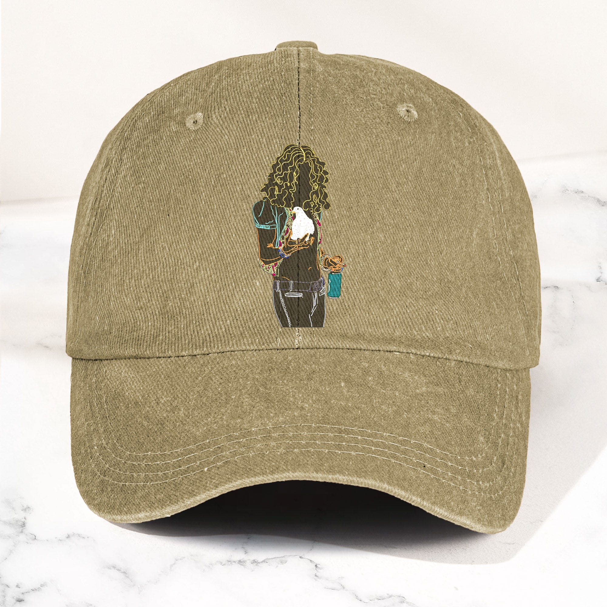 Robert Plant Denim Cap Retro Classic Rock Music Inspired Dad Hat (With Box)
