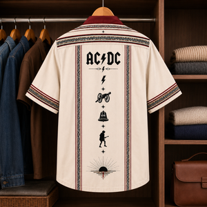 AC/DC Luxury Design Hawaiian Shirt – Mexican Inspired Hawaiian Shirt White Version