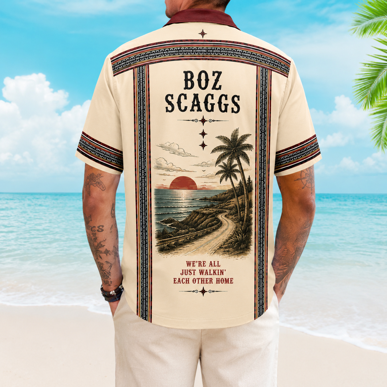 Boz Scaggs Luxury Design Hawaiian Shirt – Yacht Rock Inspired Hawaiian Shirt