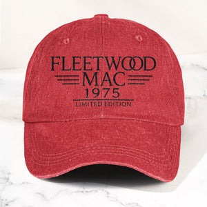 Fleetwood Mac Band Logo Est 1975 Denim Cap Vintage Dad Cap Gift For Dad (With Box)