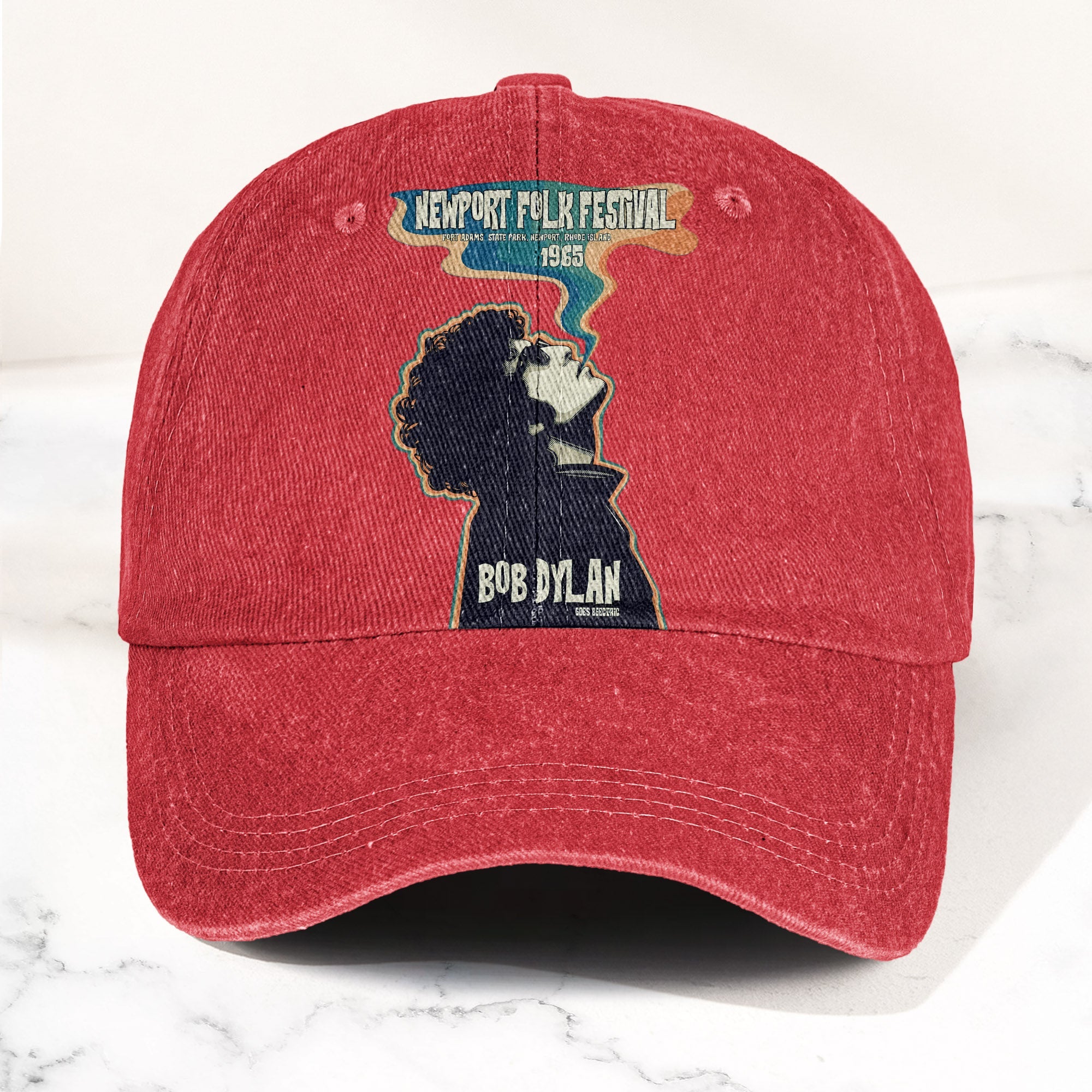 Bob Dylan Newport Folk Festival 1965 Goes Electric Vintage Graphic Denim Cap Retro Vintage Dad Cap Gift For Dad (With Box)