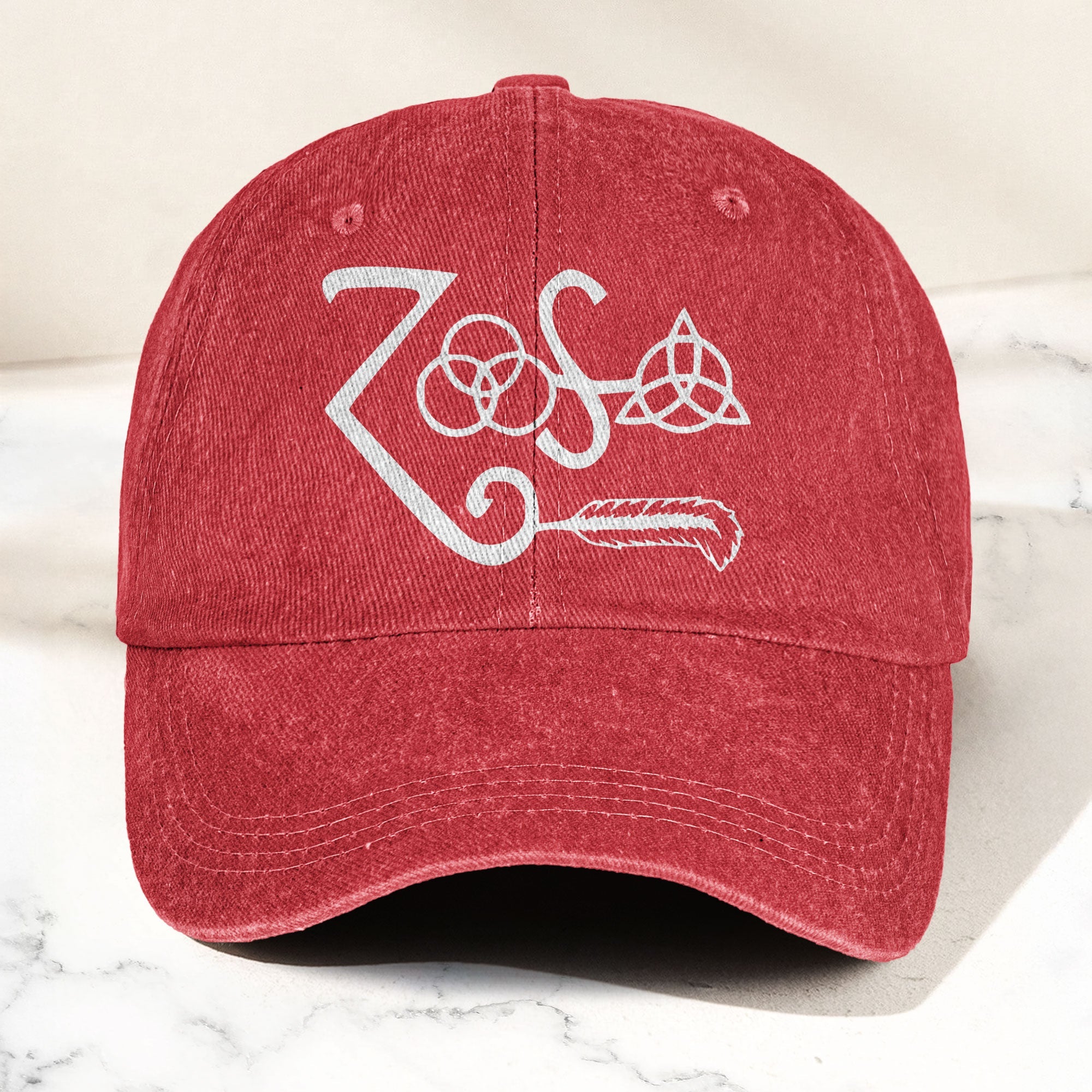 Led Zeppelin Denim Cap Retro Classic Rock Music Inspired Dad Hat (With Box)