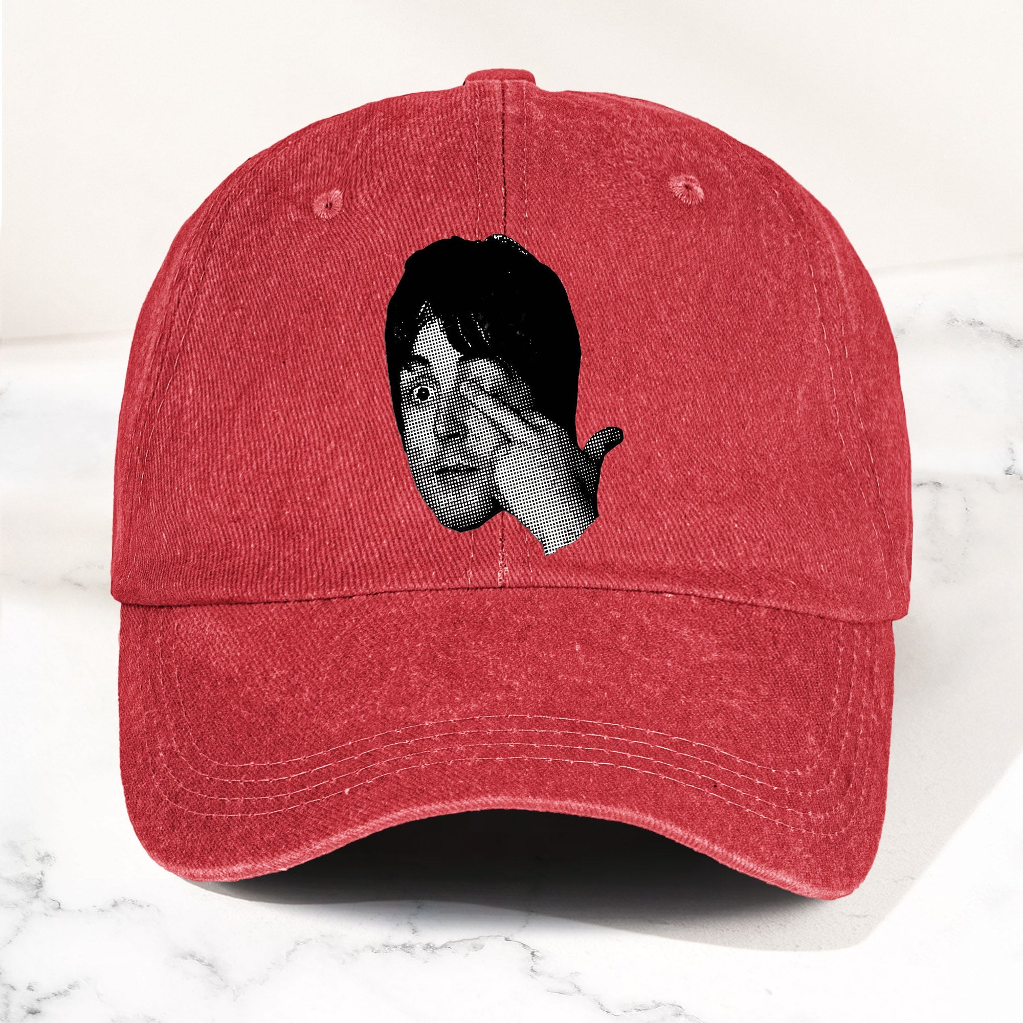 Paul McCartney Vintage Portrait Denim Cap The Beatles Retro Dad Hat ( With Box)