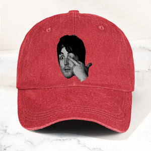 Paul McCartney Vintage Portrait Denim Cap The Beatles Retro Dad Hat ( With Box)